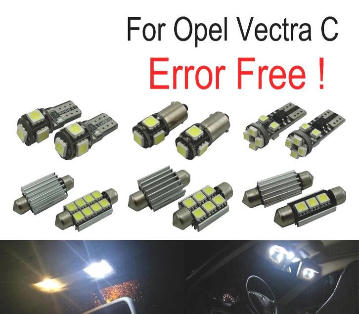 Kit 12 Ampoules Led Pour Opel Vectra C Gts Berline Break 03-, Auto-onderdelen, Verlichting, Verzenden