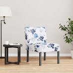 vidaXL Stoel gebloemd stof blauw, Huis en Inrichting, Fauteuils, Verzenden, Nieuw