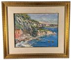 Marino Faliero (1948) - Scorcio della costiera amalfitana, Antiek en Kunst, Kunst | Schilderijen | Klassiek