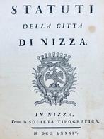 Statuti della Citta di Nizza - 1784, Antiek en Kunst