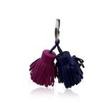 Hermès - Blue and Purple Leather Carmen Uno-Dos Key Ring -, Antiquités & Art