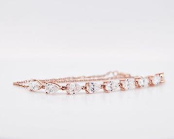 Zonder Minimumprijs - Armband - 14 karaat Roségoud - 2.06ct. beschikbaar voor biedingen