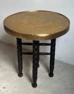 Bijzettafel - Hout, Messing - Rooktafel