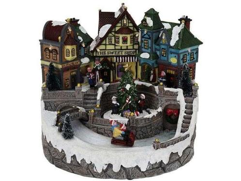 Kerstdorp met verlichting en beweging, Huis en Inrichting, Woonaccessoires | Overige, Nieuw, Verzenden