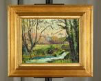 Albert Malet (1905-1986) - Paysage au bord dun cours deau, Antiek en Kunst