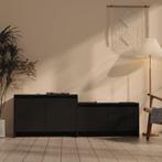 vidaXL Tv-meubel 146,5x35x50 cm bewerkt hout zwart, Huis en Inrichting, Verzenden, Nieuw