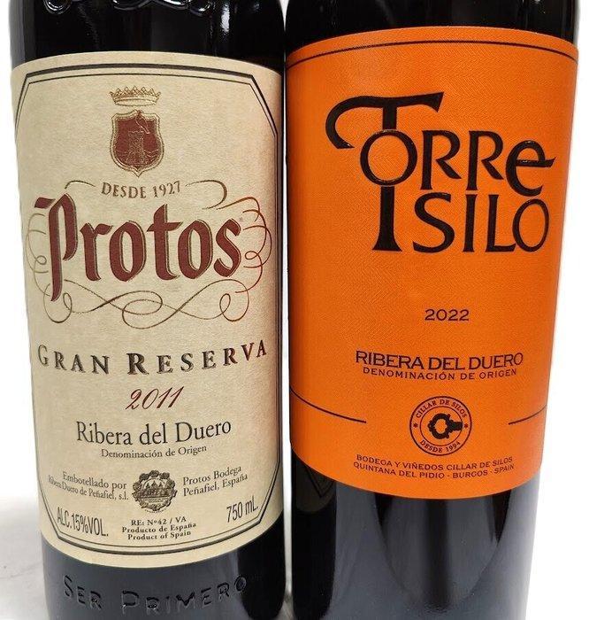 2011 Bodegas Protos, gran reserva & 2022 Cillar de Silos ., Verzamelen, Wijnen