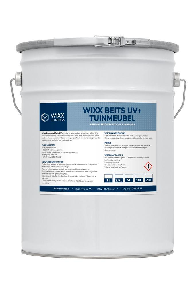 Wixx Tuinmeubelbeits UV+ Zwart 1L, Doe-het-zelf en Bouw, Verf, Beits en Lak, Zwart, Nieuw, Verzenden