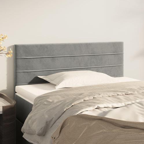 vidaXL Hoofdbord 90x5x78/88 cm fluweel lichtgrijs, Huis en Inrichting, Slaapkamer | Bedden, Nieuw, Verzenden