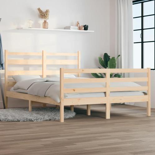 vidaXL Bedframe massief grenenhout 140x200 cm, Maison & Meubles, Chambre à coucher | Lits, Envoi