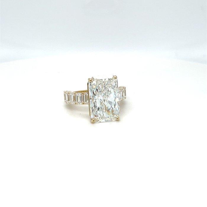 Ring - 14 karaat Geel goud - 10.01ct. tw. Diamant, Handtassen en Accessoires, Ringen