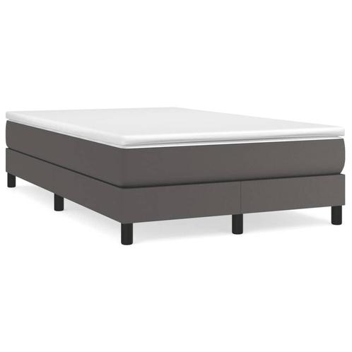 vidaXL Sommier à lattes de lit avec matelas gris 120x190, Huis en Inrichting, Slaapkamer | Bedden, Verzenden