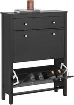 2dekans | SoBuy - Schoenenkast - Zwart - 78x24x108 cm, Ophalen of Verzenden