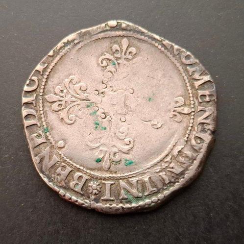 France. Henri III (1574-1589). Franc au col plat (Nantes), Postzegels en Munten, Munten | Europa | Euromunten