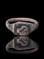 Oud-Romeins Rare Military Animal Seal Ring (Zonder