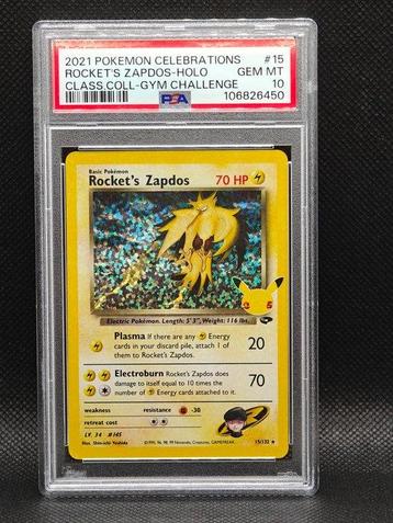 Pokémon - 1 Graded card - PSA 10 Rockets Zapdos - NO