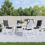 vidaXL Stoelkussens 4 st hoge rug oxford stof, Huis en Inrichting, Woonaccessoires | Kussens, Verzenden, Nieuw