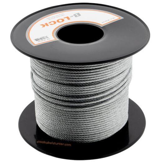 Staalkabel op rol -2.5 mm 150 meter op katrol, Tuin en Terras, Overige Tuin en Terras, Verzenden