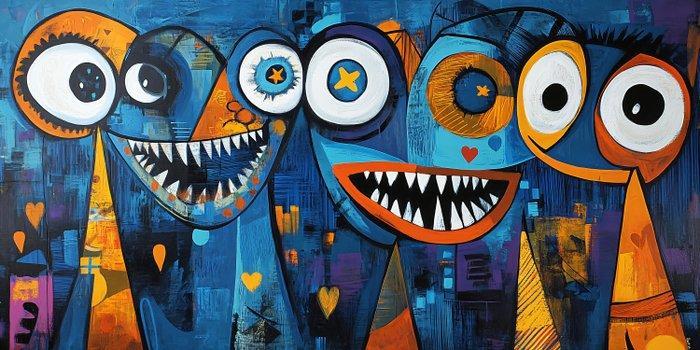 Felix van Horst - Wild Grins (XXL), Antiek en Kunst, Kunst | Designobjecten
