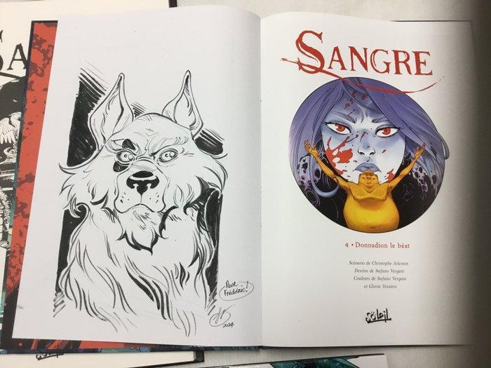 Sangre T1 à T4 + 2x dédicace - 4x C - EO/TL - 4 Album -, Boeken, Stripverhalen