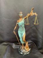 Lady Justice - XL - 50 cm - Figure - Bronze patiné, Antiek en Kunst