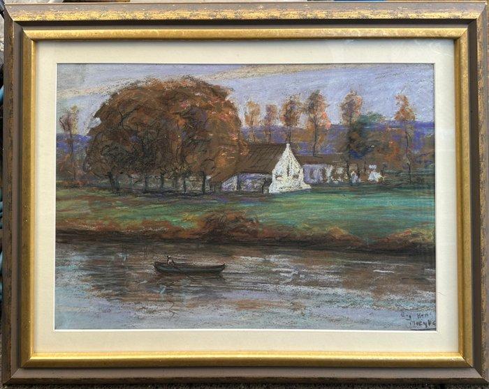 Circle Eugeen van Mieghem (1875-1930) - Boot op het water, Antiek en Kunst, Kunst | Schilderijen | Klassiek