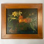 Hollandse School (XIX) - Stilleven van Lelies en fruit in, Antiek en Kunst
