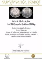 Espagne. Charles IV. 8 Reales Lima 1793 (Ensayador IJ) (Sans