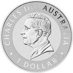 Australië. 2025 Kangaroo 1 oz (.9999) Silver Coin (Zonder, Postzegels en Munten