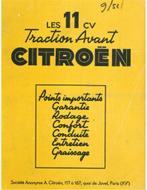 1952 CITROËN TRACTION AVANT INSTRUCTIEBOEKJE FRANS, Auto diversen, Handleidingen en Instructieboekjes