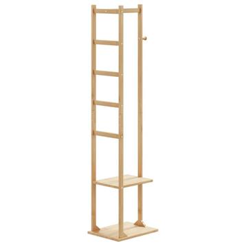 vidaXL Kapstok met haken en schappen 38,5x30x156 cm bamboe, Huis en Inrichting, Kasten | Kleerkasten, Verzenden, Nieuw