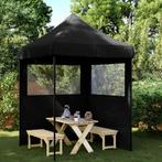 vidaXL Partytent inklapbaar pop-up met 2 zijwanden zwart, Tuin en Terras, Verzenden, Nieuw