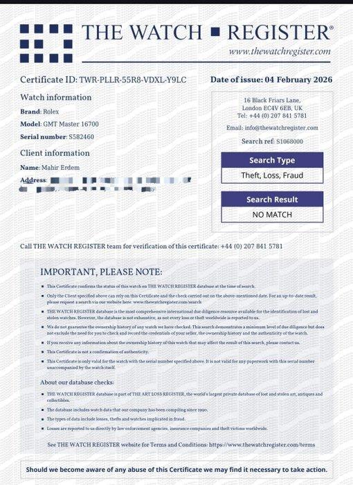 Rolex - GMT-Master Pepsi Bezel Chronometer Certified -, Bijoux, Sacs & Beauté, Montres | Hommes