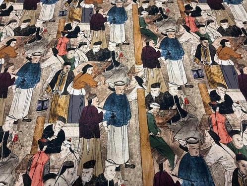 Kunst en Traditie op Biologisch Katoen: Scènes uit het, Antiek en Kunst, Antiek | Tapijten, Tafelkleden en Textiel