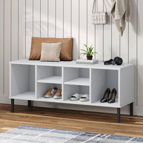 vidaXL Schoenenrek met metalen poten OSLO 106x35x45 cm, Maison & Meubles, Armoires | Armoires à chaussures, Envoi