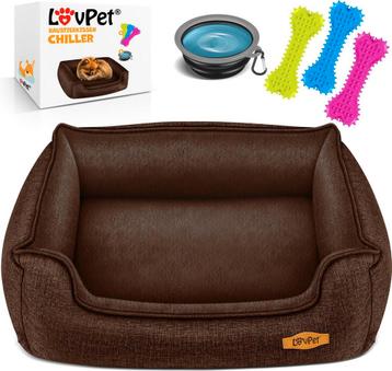 LovPet® Hondenbed - Hondenmand - 70x55x21cm - M - Bruin beschikbaar voor biedingen