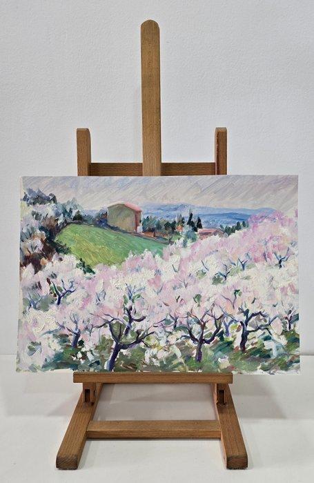 José Mendoza (1943) - Floración serena, Antiquités & Art, Art | Peinture | Classique