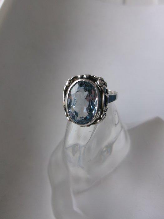Zilver, Spinel - Ring - Art Deco, Antiek en Kunst, Kunst | Designobjecten