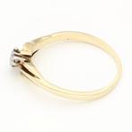 Ring - 14 karaat Geel goud - 0.15ct. tw. Diamant, Nieuw