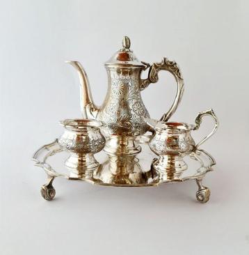 Theeservies - Elegant EPNS Silver-Plated Tea Service -