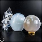 Natuurlijke Orca Agaat Set uit vlam, freiform en kugel.-