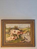 G.Kops (XX) - Landschap met koeien, Antiek en Kunst