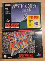 Nintendo - Snes - Mystic quest legend & Sim City - Videogame, Games en Spelcomputers, Nieuw