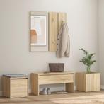 vidaXL Ensemble de meubles de couloir Chêne Sonoma Bois, Maison & Meubles, Neuf, Verzenden