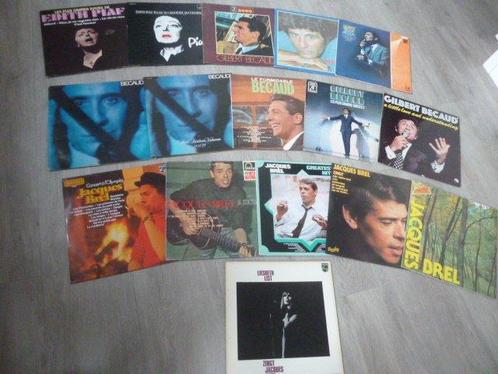 Jacques Brel,  Gilbert Bécaud, Edith Piaf - Diverse, Cd's en Dvd's, Vinyl Singles