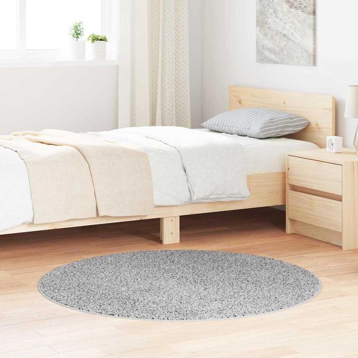 vidaXL Antislip Shaggy Tapijt Grijs 120 x 120 cm PP, Huis en Inrichting, Stoffering | Tapijten en Vloerkleden, Nieuw, Verzenden