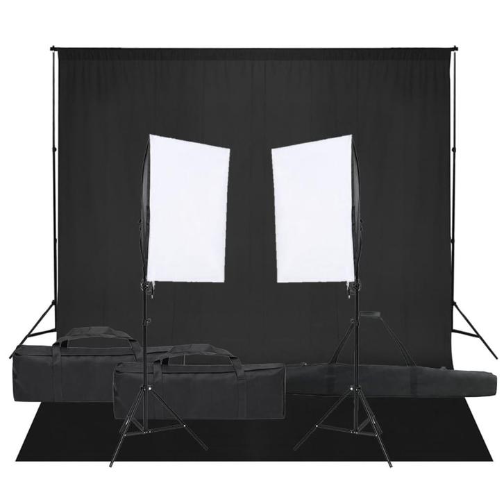 vidaXL Fotostudioset met verlichtingsset en achtergrond, Audio, Tv en Foto, Fotografie | Fotostudio en Toebehoren, Nieuw, Verzenden