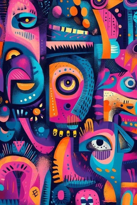 Felix van Horst - Neon Visions (XXL), Antiek en Kunst, Kunst | Designobjecten