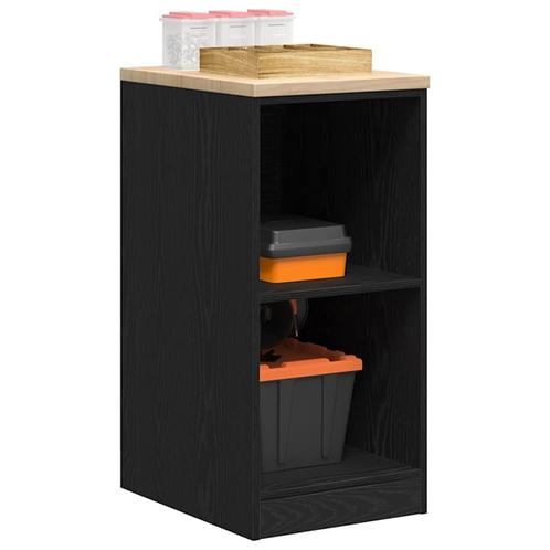 vidaXL Garagekast 40x51x85 cm massief grenenhout zwart, Zakelijke goederen, Kantoor en Winkelinrichting | Magazijn, Stelling en Opslag