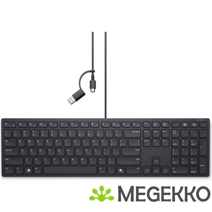 Dell KB-525-C Zwart Azerty, Computers en Software, Toetsenborden, Nieuw, Verzenden